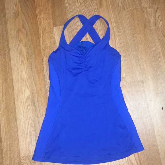 Royal Blue Lululemon workout top - Picture 3 of 5